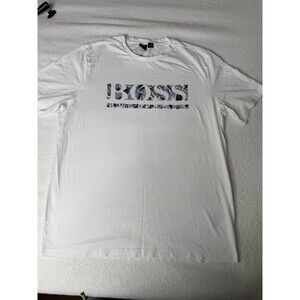 Hugo Boss Men’s XXL Logo T-Shirt Black White Casual Tee